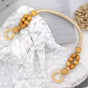 Purse Handle Beaded Wooden Lightweight for Bag Making - 18"