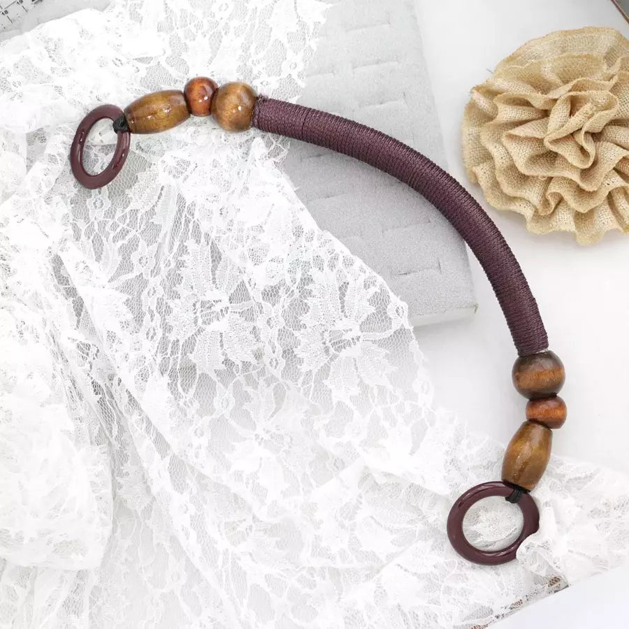 Purse Handle Beaded Brown Durable Brown 19" for Bag Making