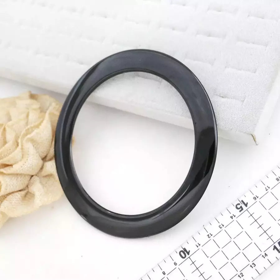 Purse Handle Round Black Durable for Bag Making - 4"