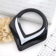 Purse Handle Pointed Black Embellishment for Bag Making - 6x7+4x4"