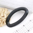 Purse Handle Black Elliptical Durable for Bag Making - 5x3+4x2"
