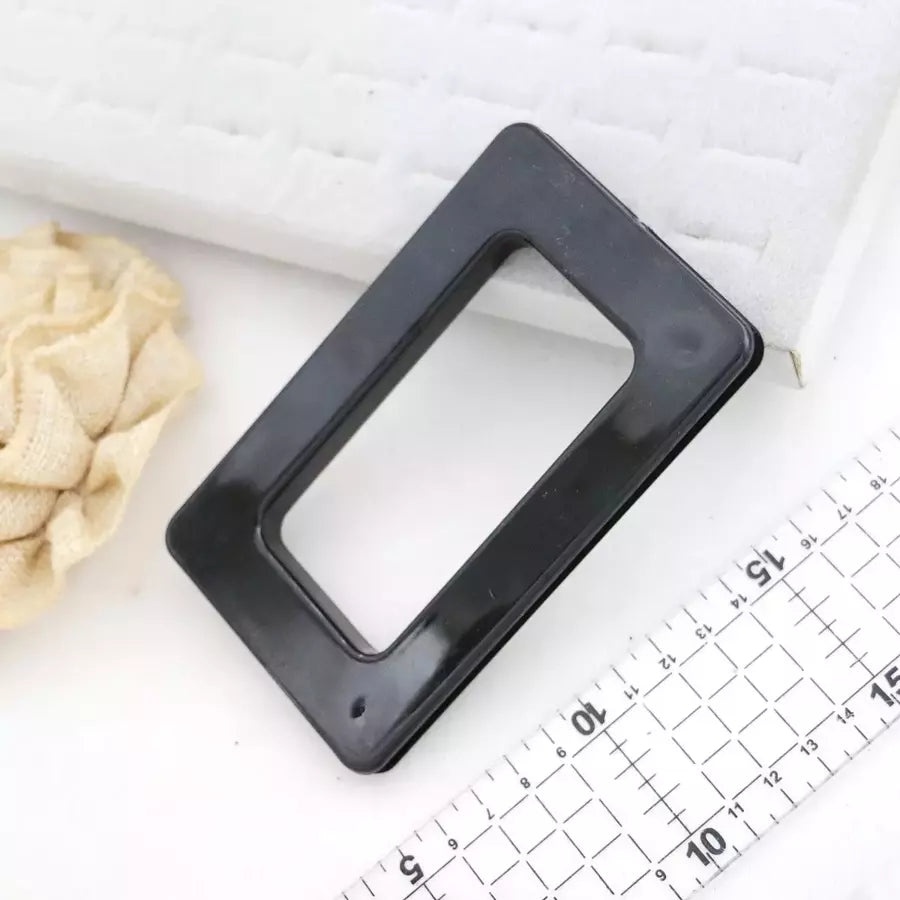 Purse Handle Rectangle Black Durable for Bag Making - 5x3+4x2 in