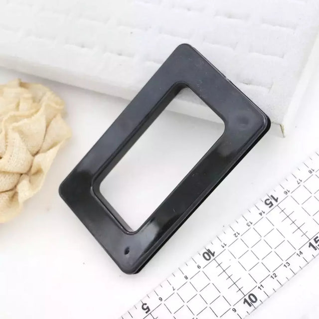 Purse Handle Rectangle Black Durable for Bag Making - 5x3+4x2 in