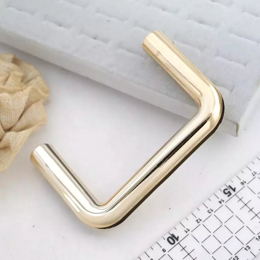 Purse Handle Rectangle Gold Durable Bag Handle - 5 x 3 in