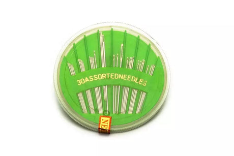 Hand Sewing Needles Assorted Set for Darning, Sharps & Embroidery - 30 ct Compact
