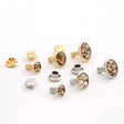 Rhinestone Rivets Decorative Metal Fasteners for Bags & Jeans - Amber
