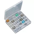 Bobbin Organizer Box Plastic Holds 25 SA156 Bobbins - Portable Snap-Tight Lid