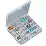 Bobbin Organizer Box Plastic Holds 25 SA156 Bobbins - Portable Snap-Tight Lid