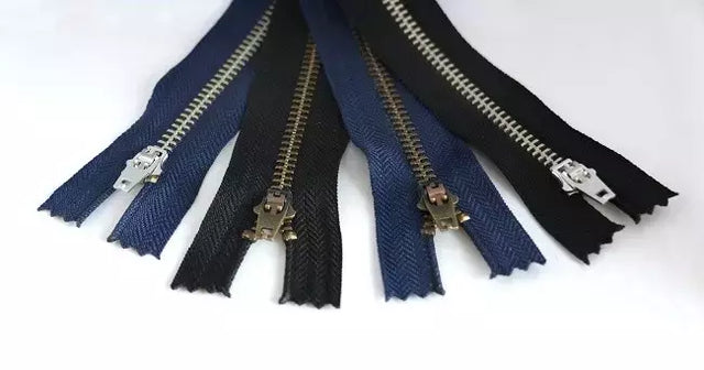 Brass Jean Zipper Closed-End Heavy-Duty for Thick Fabric - 7"