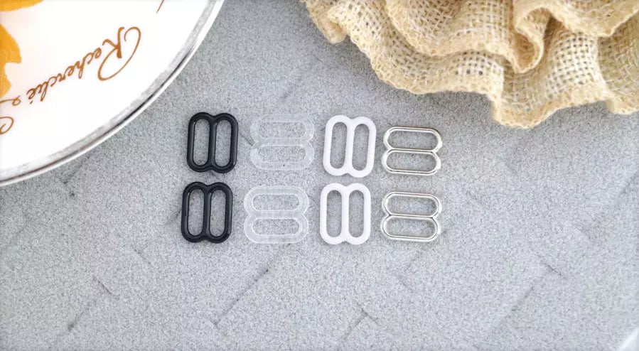 Bra Strap Slide Adjustable Strap Hardware for Lingerie & Garments - 1/4" to 1/2"