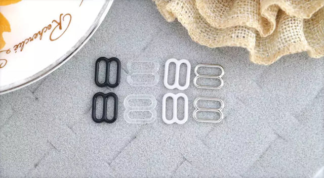 Bra Strap Slide Adjustable Strap Hardware for Lingerie & Garments - 1/4" to 1/2"