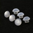 Pearl Buttons White Resin Durable for Sewing and Crafts - 9.6mm
