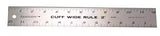 Cuff Width Ruler Calibrated Measuring Tool for Straight-Line Cuffs - 12" x 1-1/4"