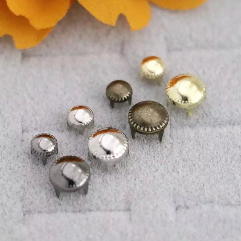 Prong Rivets Pearl Decorative Rivets for Bags, Belts & Crafts - 6mm/9mm