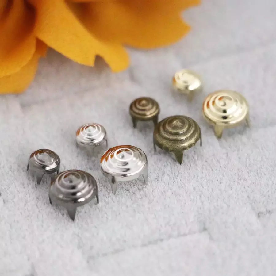 Prong Rivets Cone Decorative Rivets for Leather, Denim & Canvas - 6mm/9mm