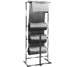 Polyethylene Dispensing Rack Heavy-Duty 3-Roll Horizontal for Back Rooms - Adjustable 39" to 68"