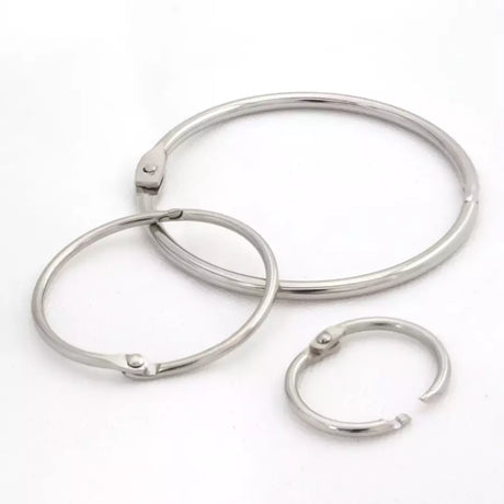 Opening O-Rings Nickel-Plated Metal Binder Rings for Key Rings - 1 in