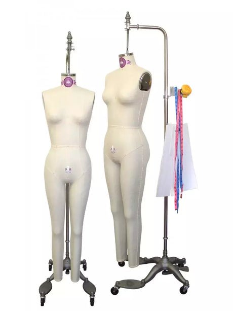 Female Full Body Dress Form Collapsible Shoulders for Draping - Size 0-20