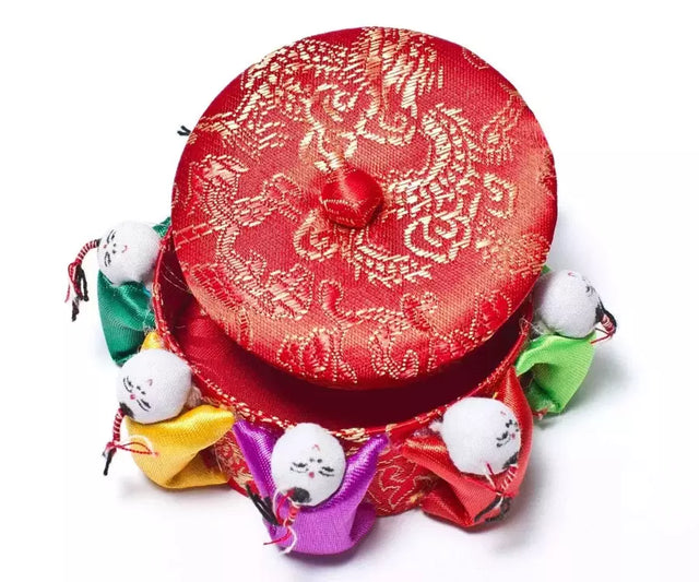 Pin Cushion Silk Material with Storage Container for Pins and Needles - 4" x 1"