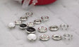 Pearl Prong Ring Snaps Classic Button Cover for Garments - 9.5mm / 11mm
