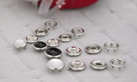 Pearl Prong Ring Snaps Classic Button Cover for Garments - 9.5mm / 11mm