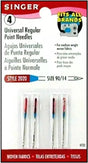 Sewing Machine Needles Regular Point Size 14 for Medium-Weight Wovens - 4 Pack
