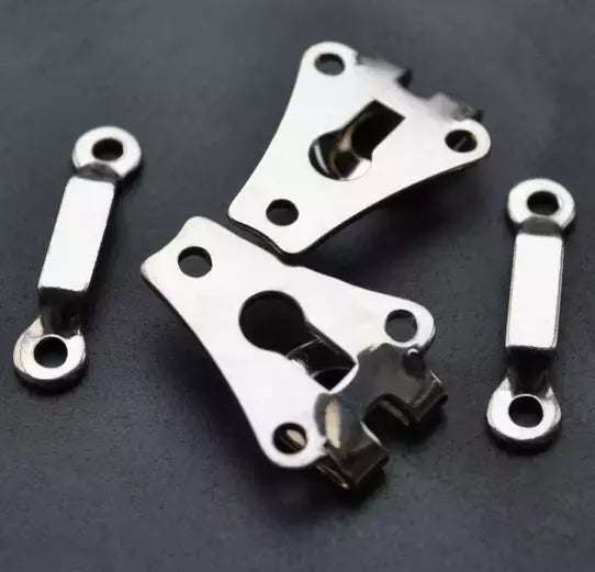 Pants Hook and Bar Heavy-Duty Nickel Closure Set - 24 Sets