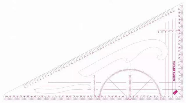 Metric Transparent Scale Ruler Durable for Accurate Marking - 1:3 & 1:5