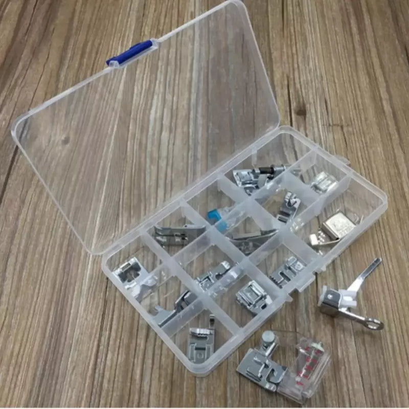 Presser Foot 15-Piece Multi-Function Set for Low-Shank Sewing Machines