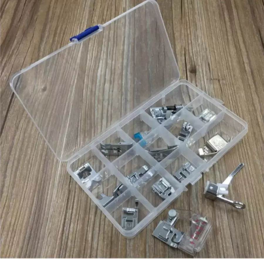 Presser Foot 15-Piece Multi-Function Set for Low-Shank Sewing Machines