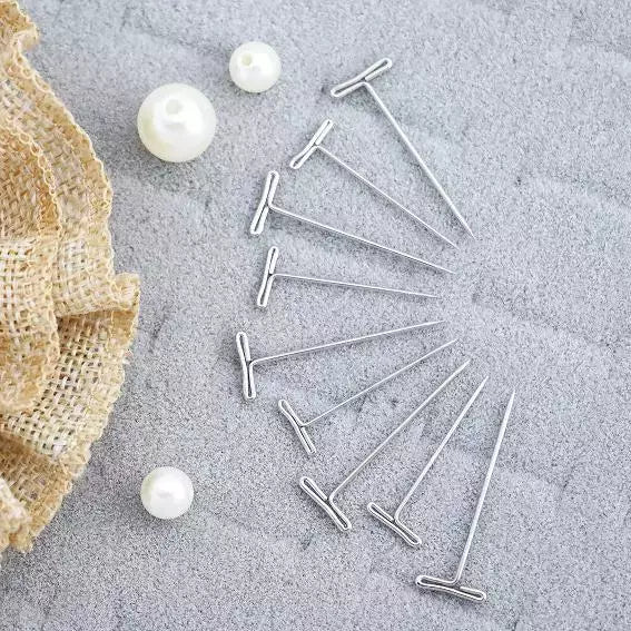 T-Pins Steel Nickel Finish for Sewing & Pattern Marking - Choose Size