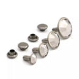 Rhinestone Rivets Hematite Decorative Metal Rivets for Bags & Jeans - 6mm