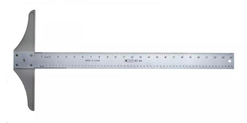 T-Square Aluminum Drafting Tool Precision for Drawing & Measuring - 24 Inch