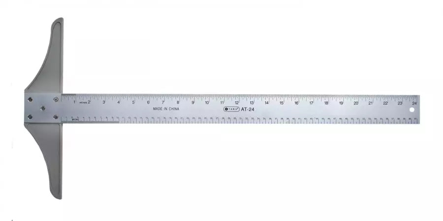T-Square Aluminum Drafting Tool Precision for Drawing & Measuring - 24 Inch