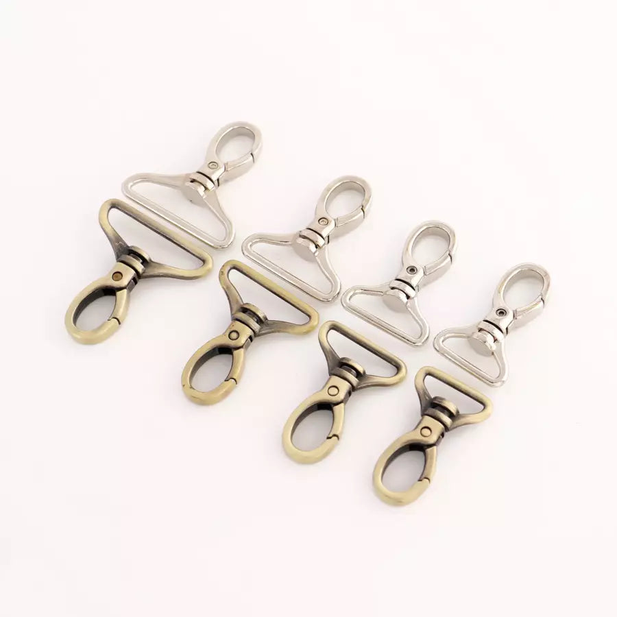 Swivel Snap Hook Metal Push Gate for Bags & Purses - 20mm to 38mm