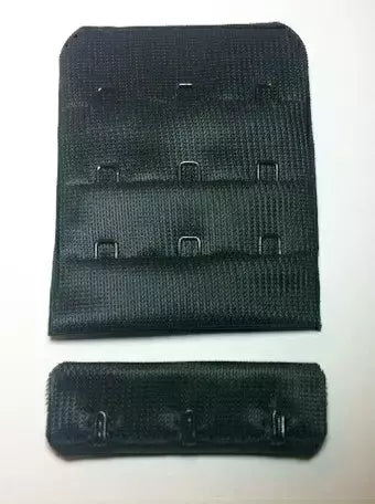 Bra Back Closure Hook & Eye 2" Wide for Corsets & Bras - Black