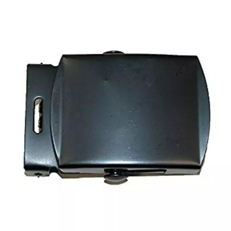 Military Belt Buckle Black Clamp Closure for Fabric Belts - With End Tip