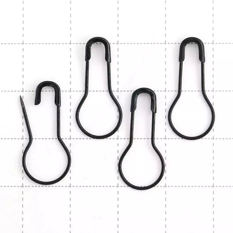 Bulb Safety Pins Heavy-Duty 22mm x 0.65mm - Gold, Silver, Black