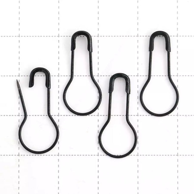 Bulb Safety Pins Heavy-Duty 22mm x 0.65mm - Gold, Silver, Black