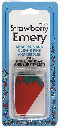 Emery Needle Pin Cushion Strawberry Needle Cleaner for Sewing & Quilting