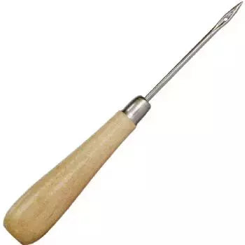 Scratch Awl Wood Handle Precision Marking Tool with Threading Eye - 6 1/4"