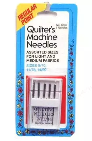 Machine Sewing Needles Quilting Assorted Sizes for Delicate Fabrics - 5 Pack