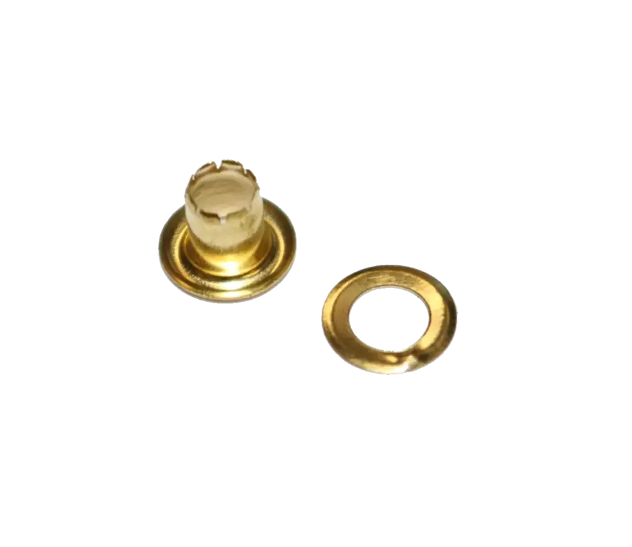 Grommets Extra Long Neck Heavy-Duty with Washers for Fabric and Leather - Brass/Nickel