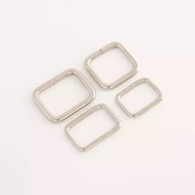 Square Metal Ring Durable Hardware for Bags, Belts & Gear - Non-Welded