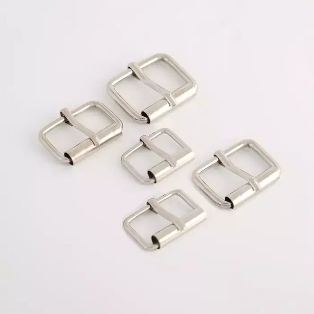 Roller Buckle Metal Buckle Durable for Bags, Belts & Leather - Silver