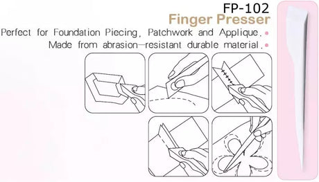 Finger Presser Durable Plastic Seam Tool for Sewing and Quilting