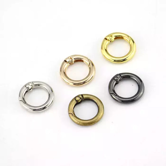 Spring Gate O-Ring Alloy Metal Ring for Bags & Leathercraft - 3.5mm x 12.2mm