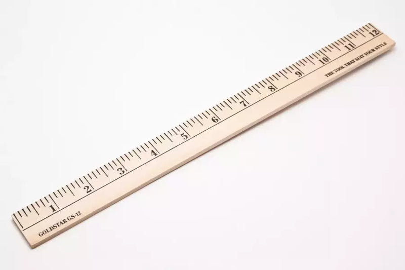 Wood Ruler Durable Measuring Tool for Sewing & Crafting - 12 to 36 in