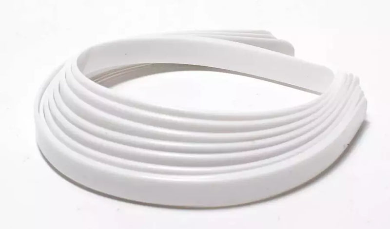 Plastic Toothless Headbands White - 1/2" and 1"