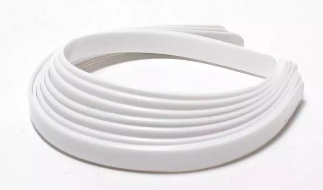 Plastic Toothless Headbands White - 1/2" and 1"